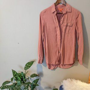 Women's pink button down blouse